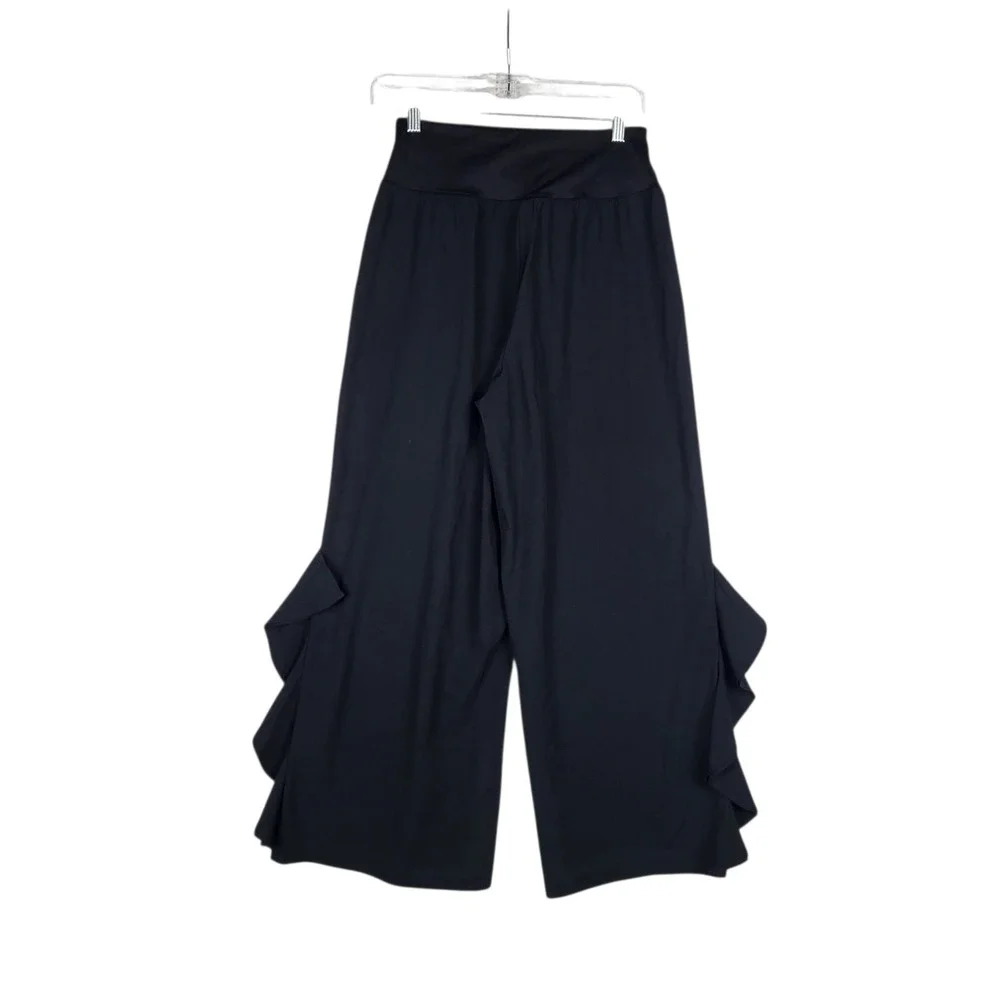 Halara Breezeful High Waisted RuffleWide Leg Quick Dry Pants Women's Small Black - Picture 8 of 16